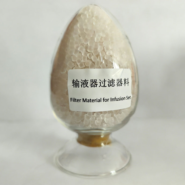 Special polyvinyl chloride (PVC) plastic material for infusion set filter